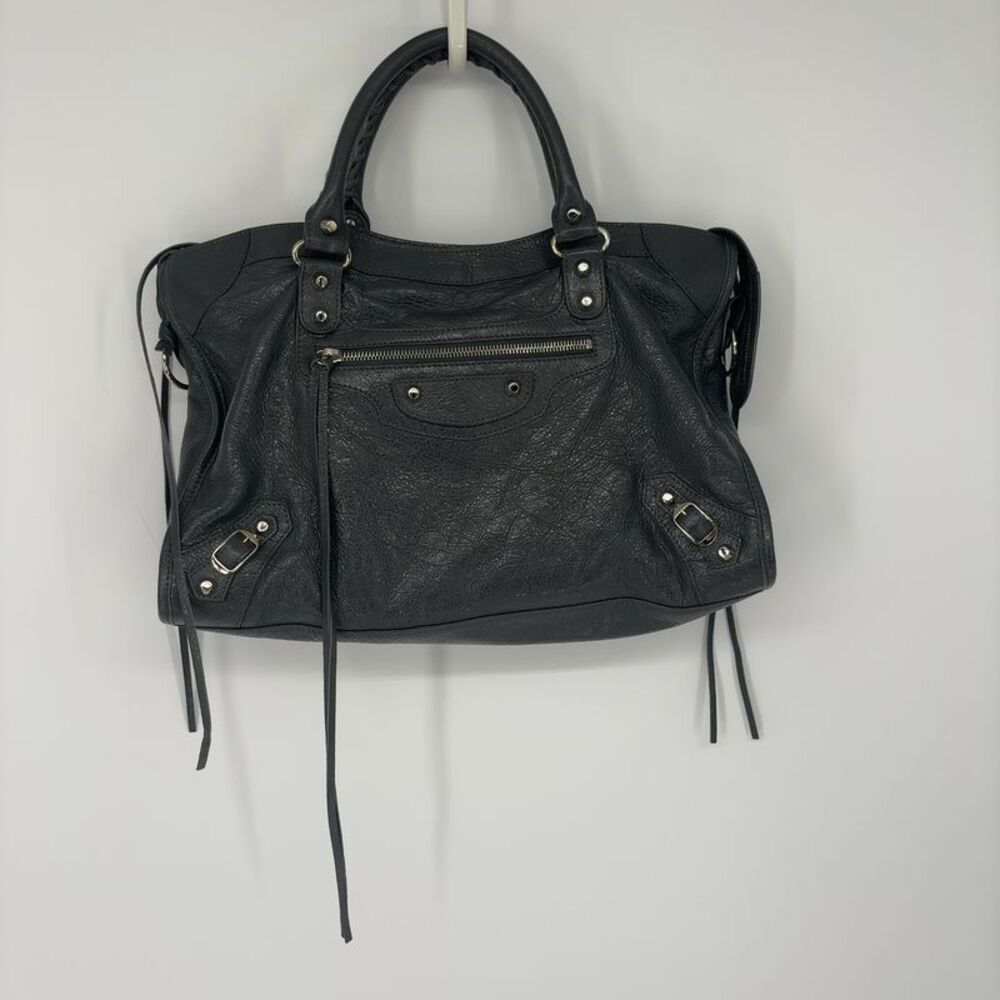 Balenciaga Dark Leather Shoulder Bag
